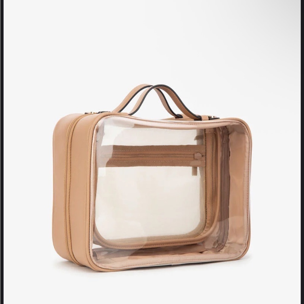 Calpak Transparent Cosmetic Case in Carmel 
11.25" x 9" x 5.75"